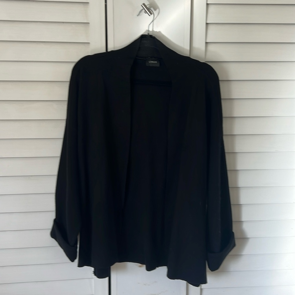 Black knit sweater jacket